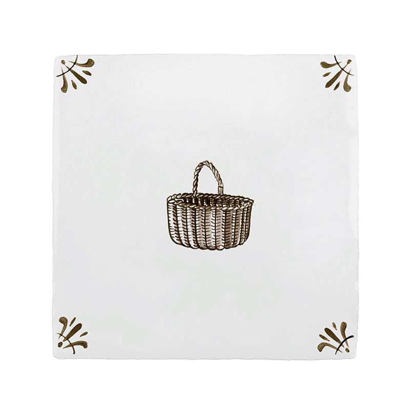 Wicker Basket Delft Tile