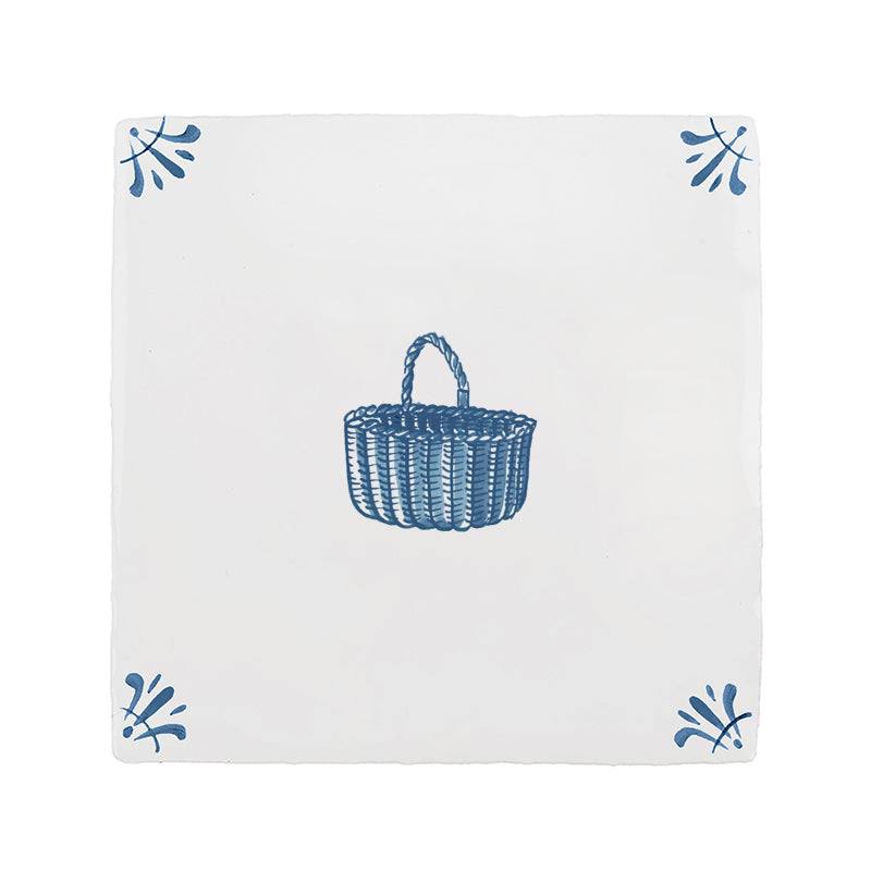 Wicker Basket Delft Tile