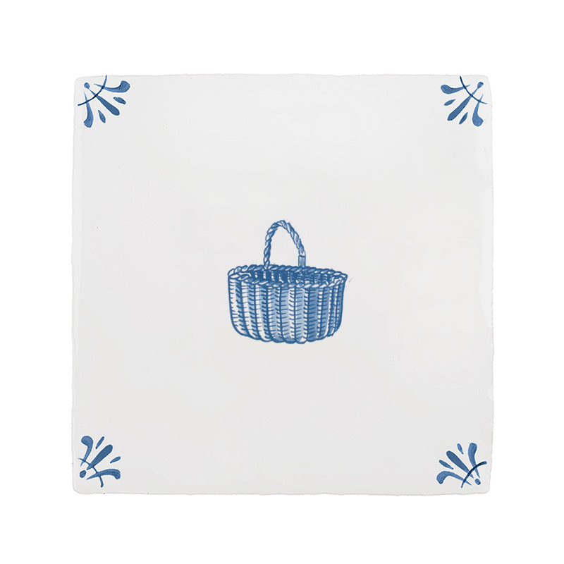 Wicker Basket Delft Floor Tile