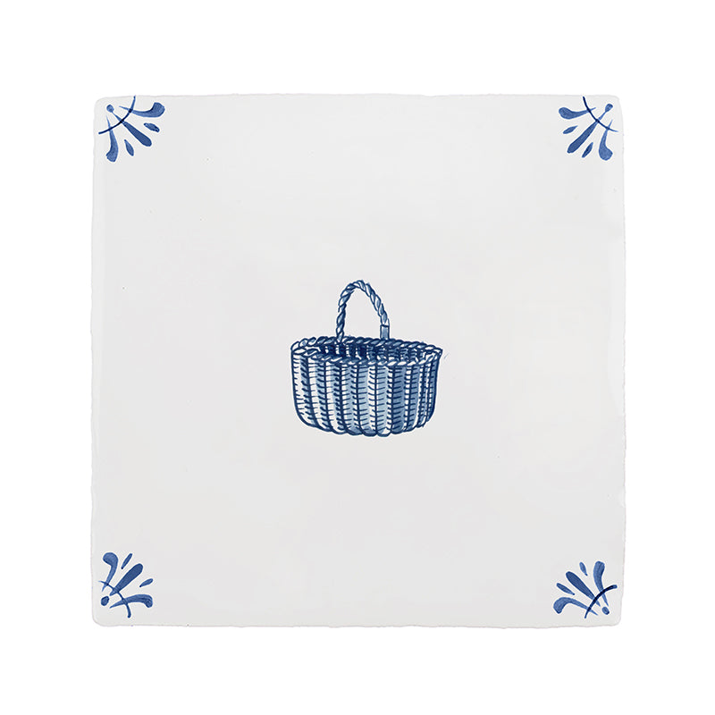 Wicker Basket Delft Tile