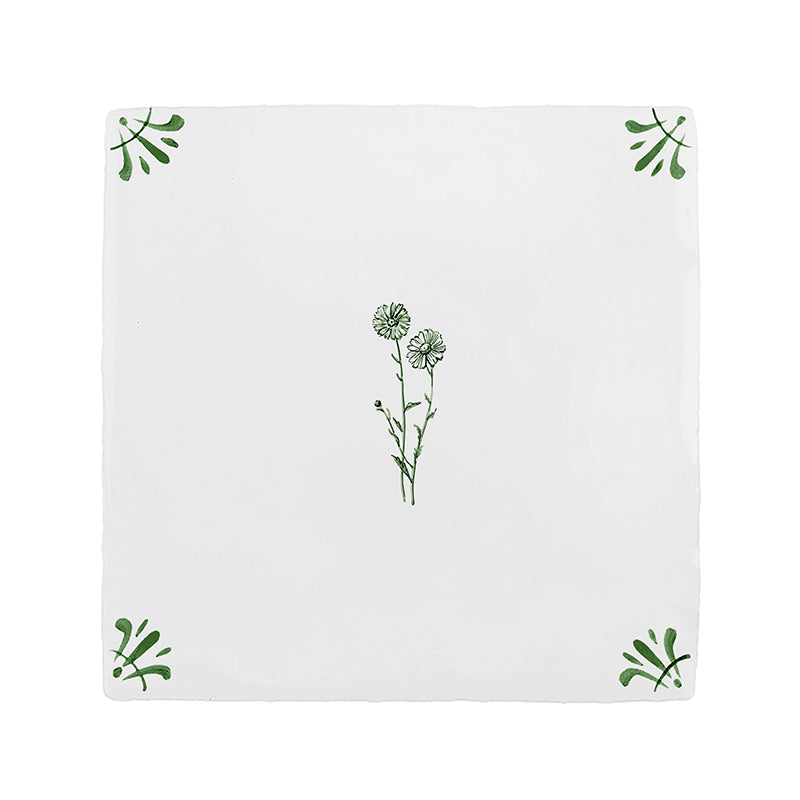 Wild Daisy Delft Tile