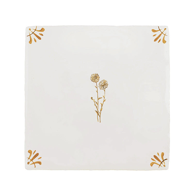 Wild Daisy Delft Tile