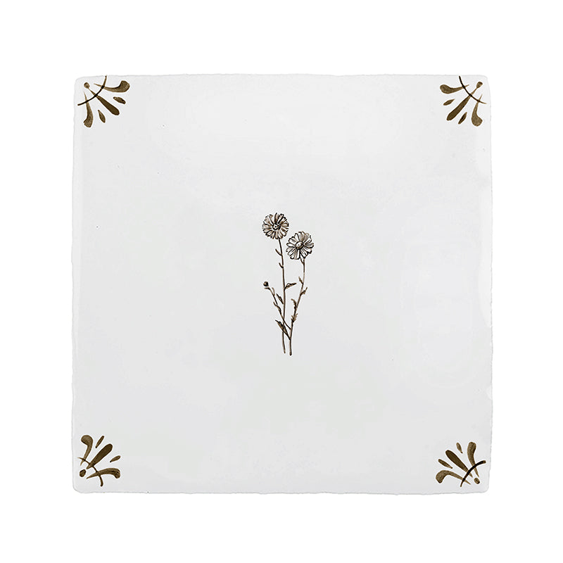 Wild Daisy Delft Tile