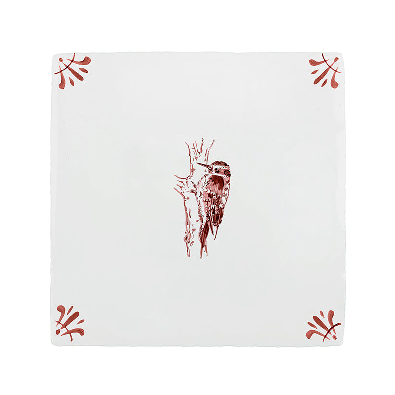 Woodpecker Delft Tile