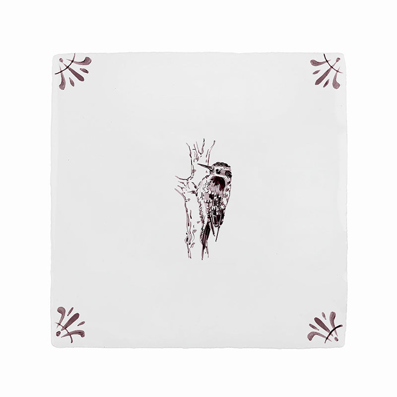 Woodpecker Delft Tile