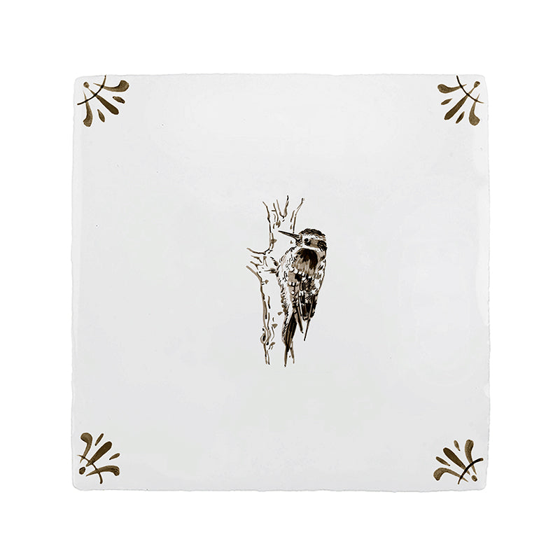 Woodpecker Delft Tile