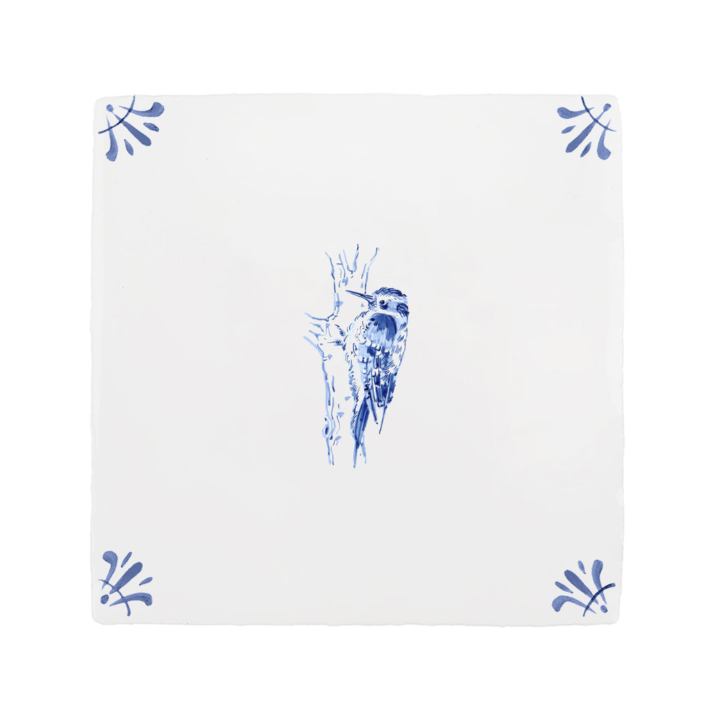 Woodpecker Delft Tile