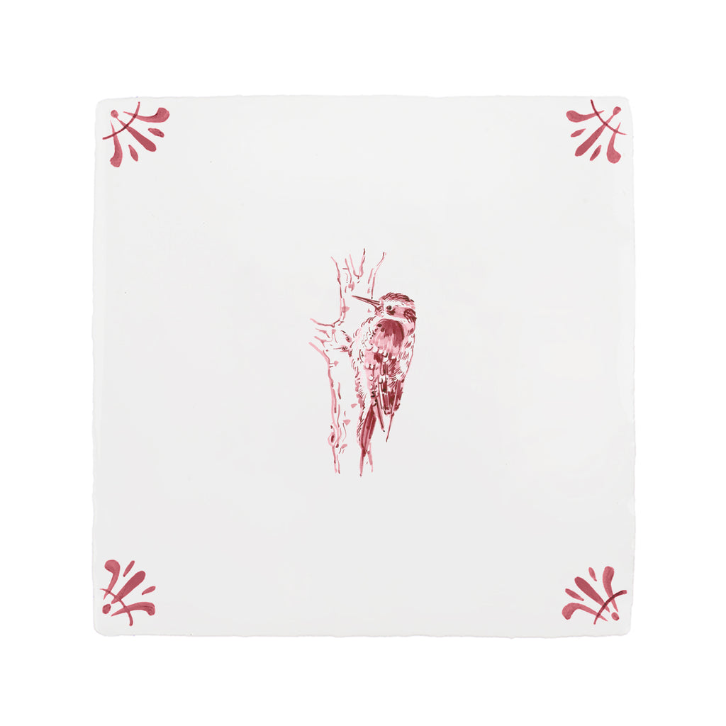 Woodpecker Delft Tile