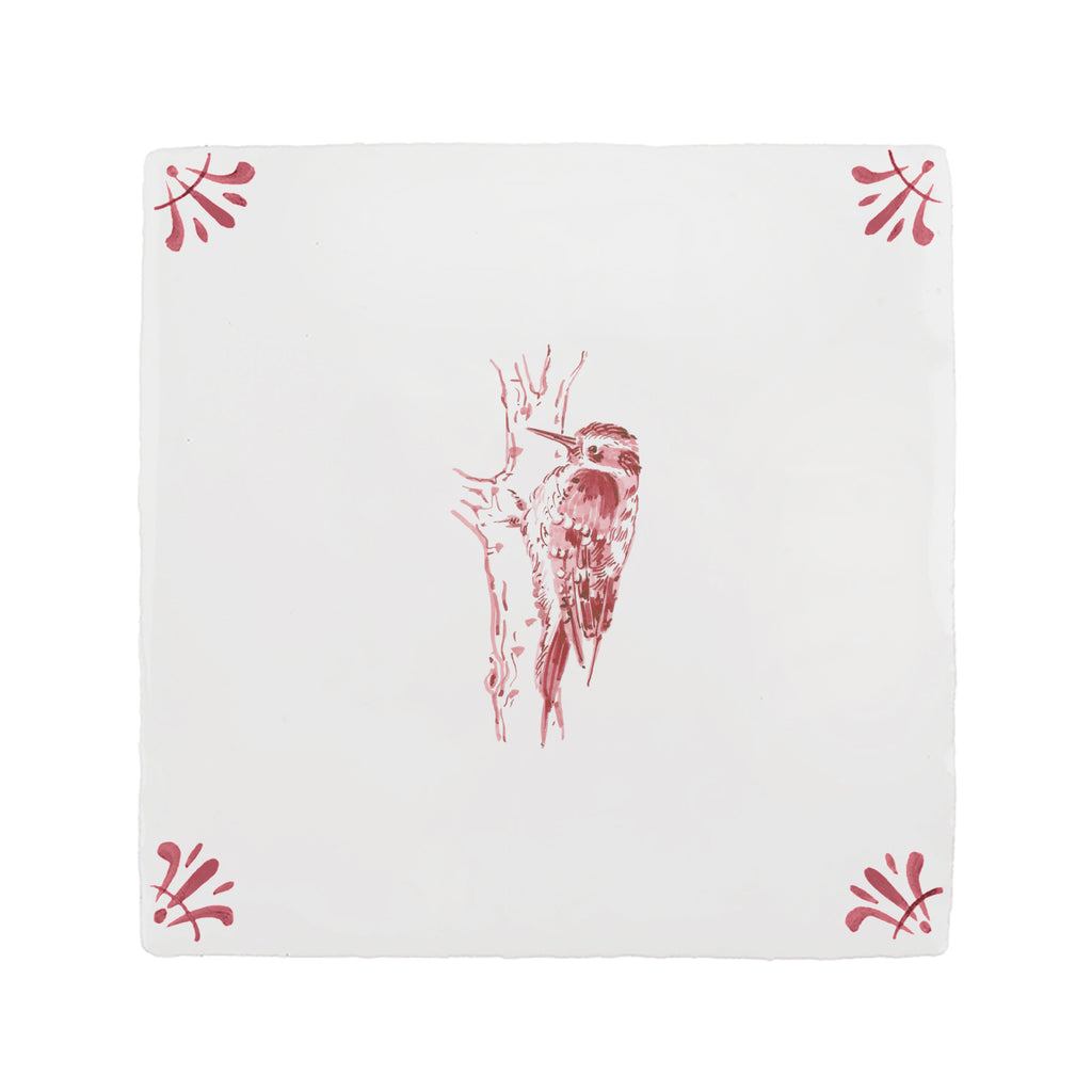 Woodpecker Delft Tile