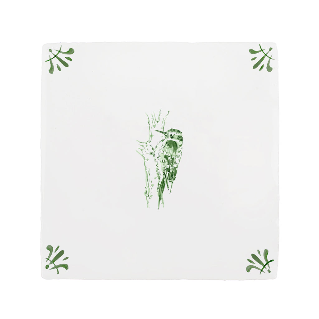 Woodpecker Delft Tile