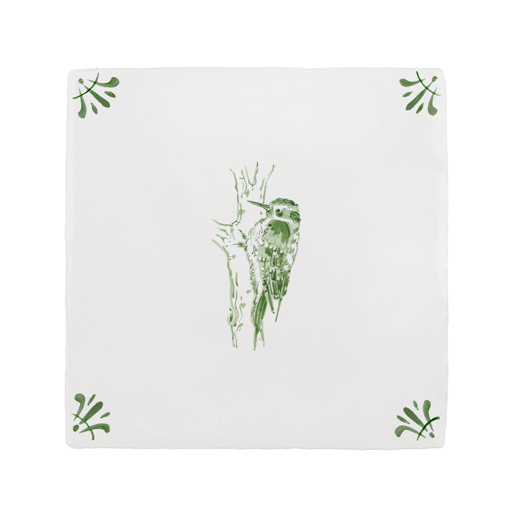 Woodpecker Delft Tile