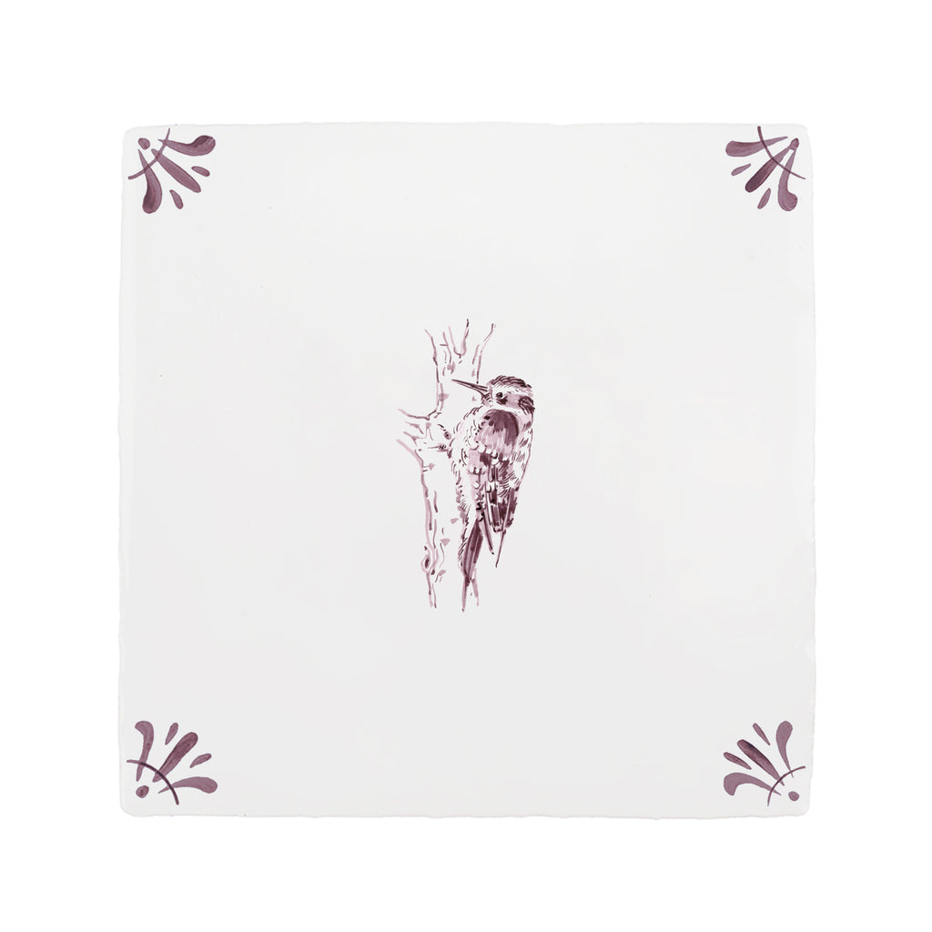 Woodpecker Delft Tile