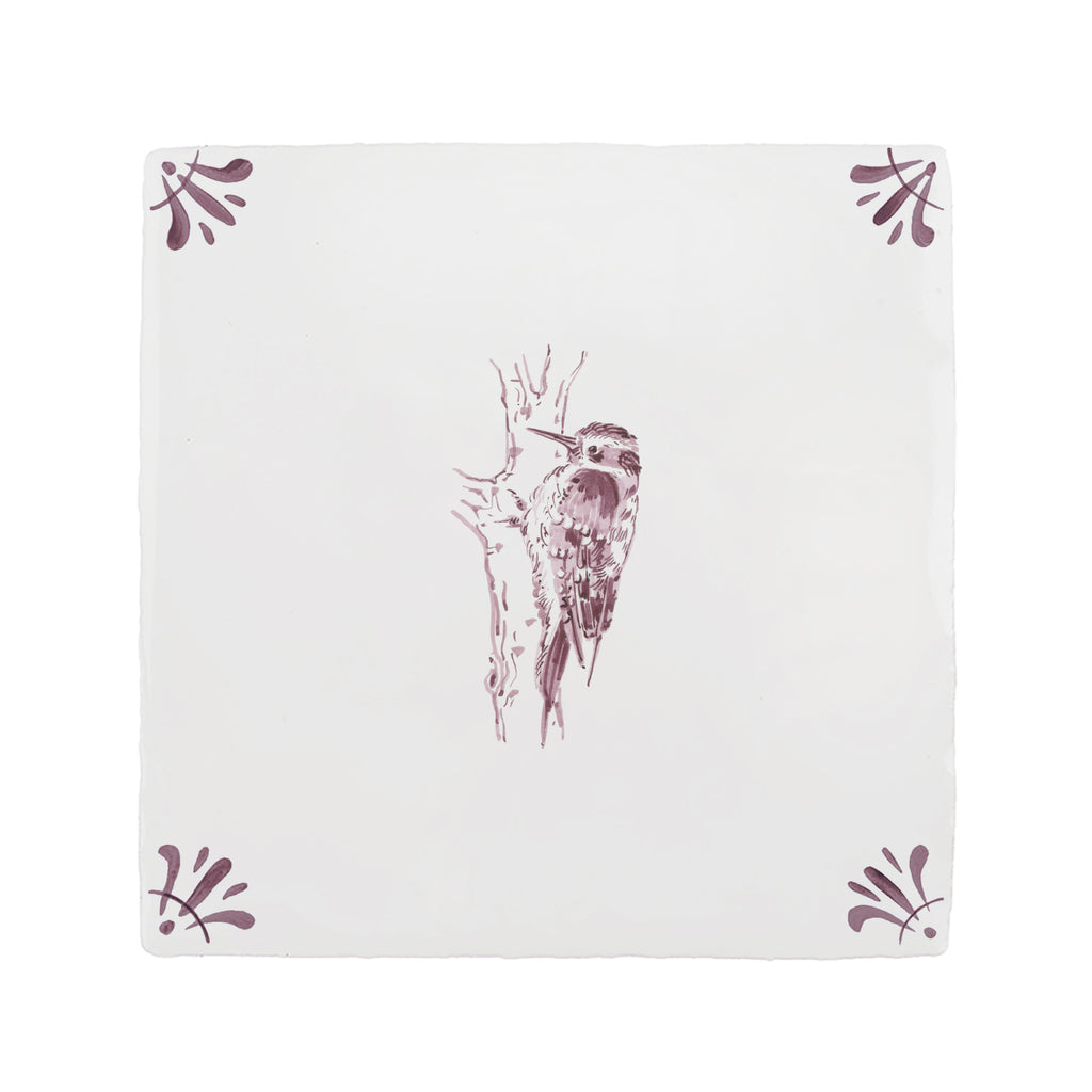 Woodpecker Delft Tile