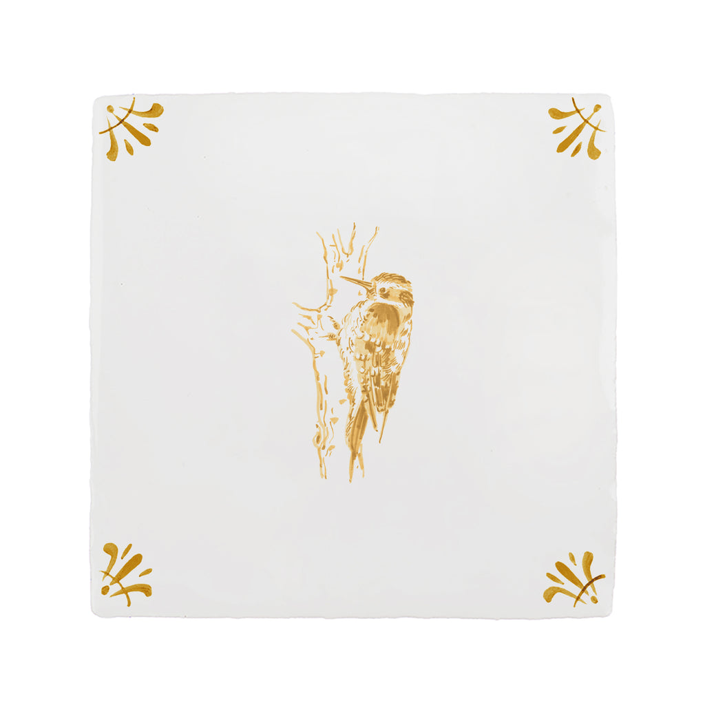 Woodpecker Delft Tile