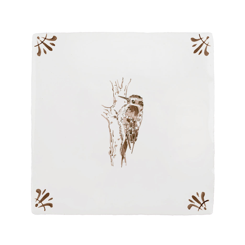 Woodpecker Delft Tile