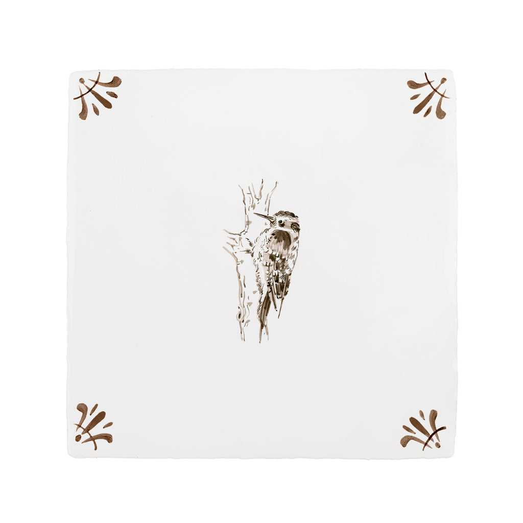 Woodpecker Delft Tile