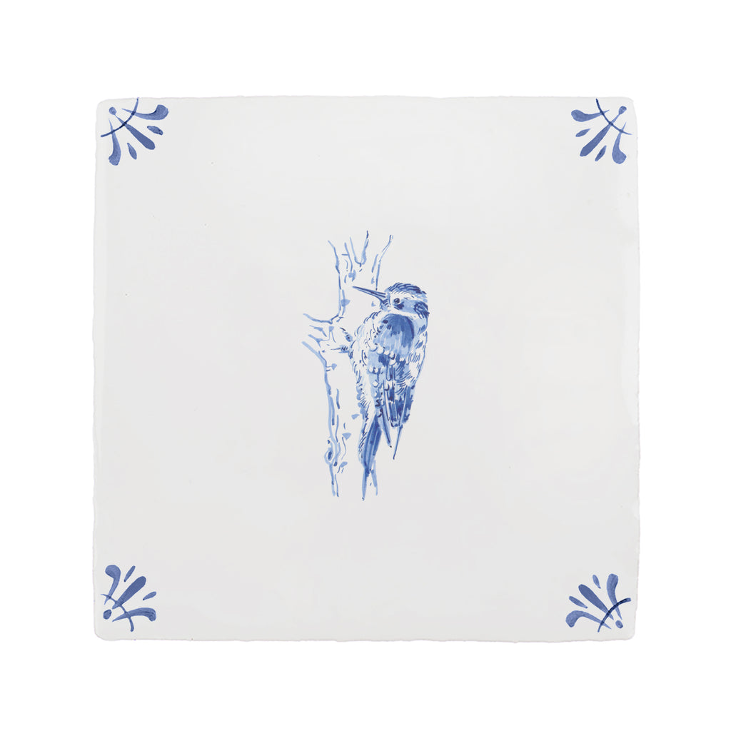 Woodpecker Delft Tile