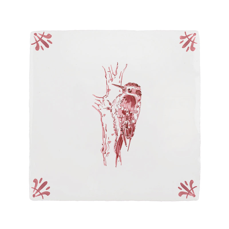Woodpecker Delft Tile