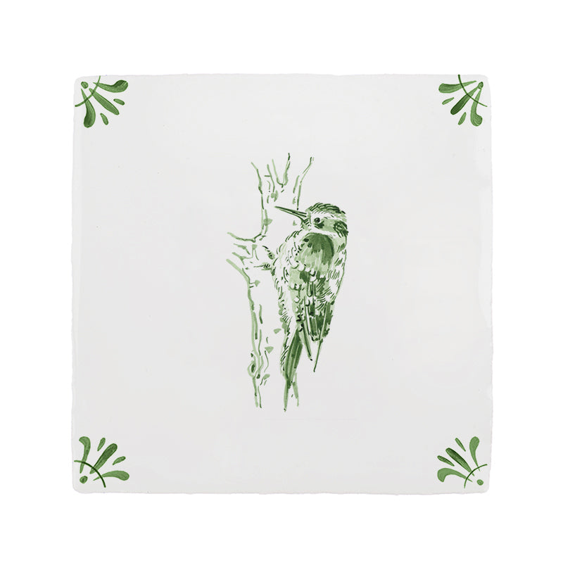 Woodpecker Delft Tile