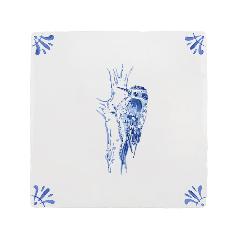 Woodpecker Delft Tile