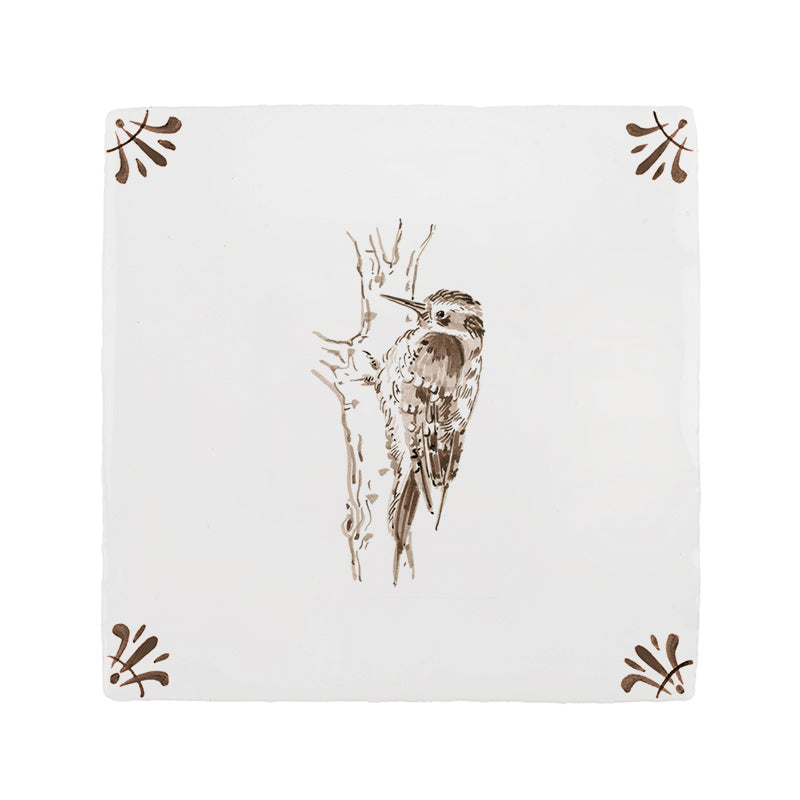 Woodpecker Delft Tile