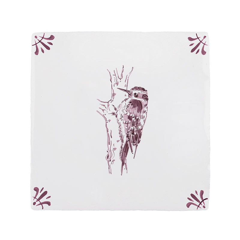 Woodpecker Delft Tile