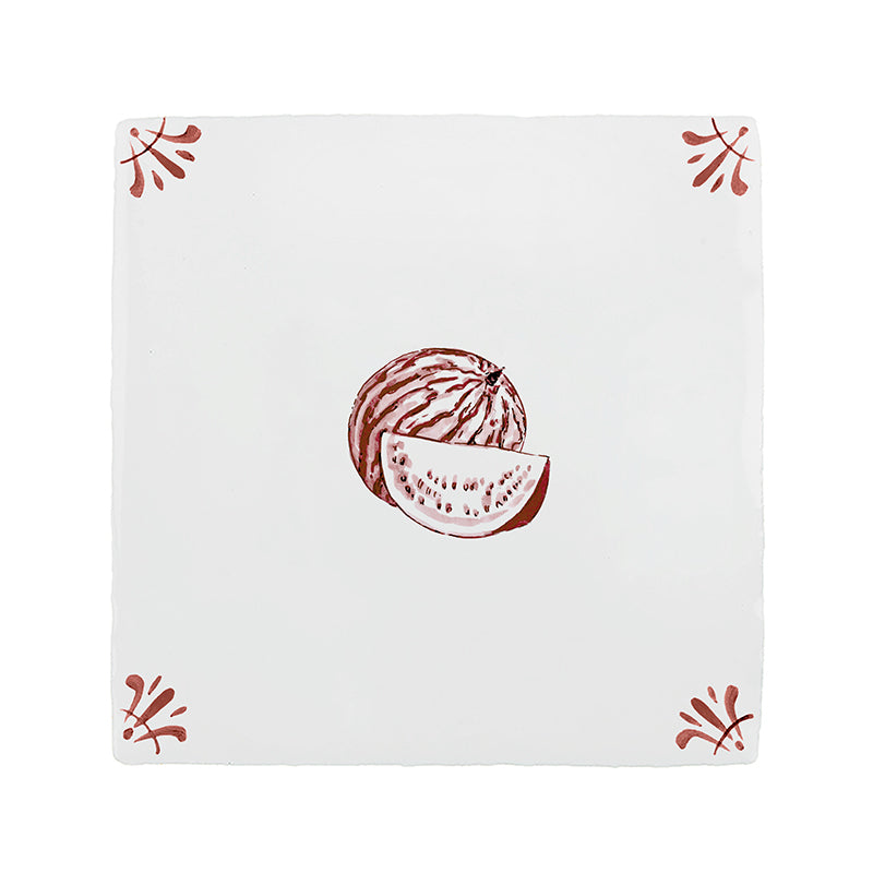 Xigua Fruit Delft Tile