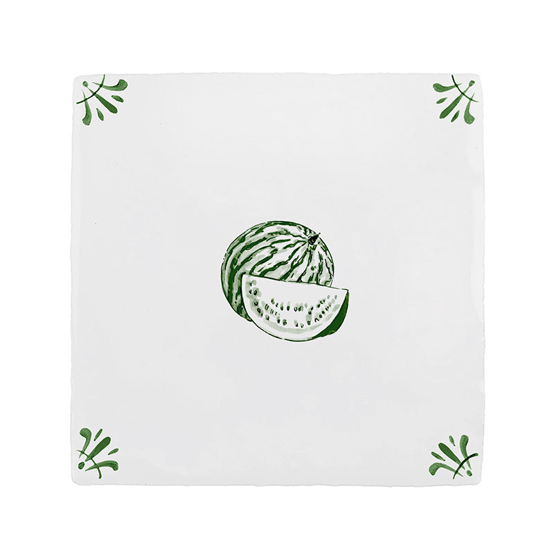 Xigua Fruit Delft Tile
