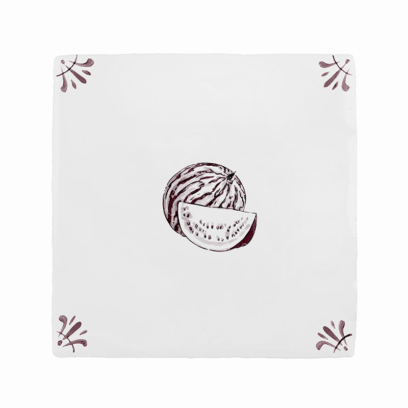 Xigua Fruit Delft Tile