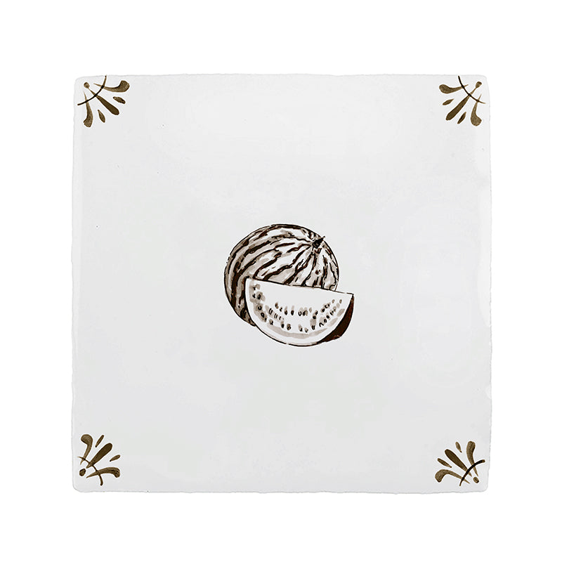 Xigua Fruit Delft Tile
