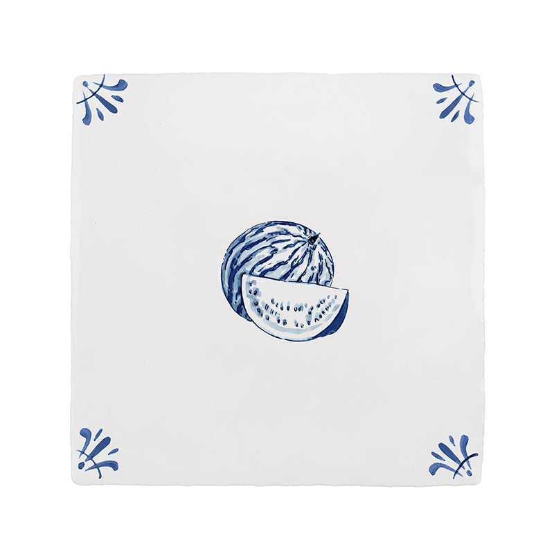Xigua Fruit Delft Tile