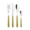 Tartan Cutlery, 4 Piece Set, Yellow