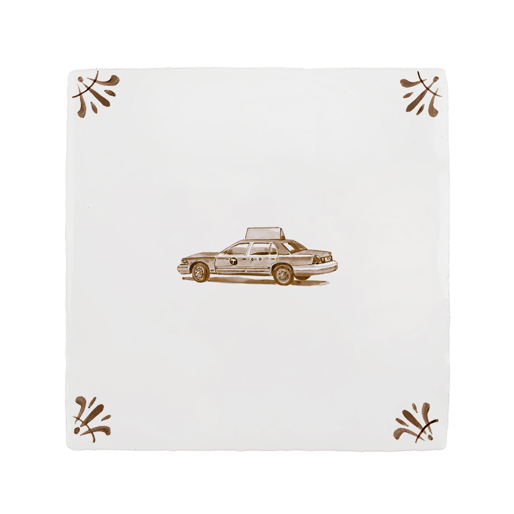 Yellow Cab Delft Tile