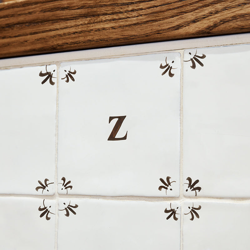 Alphabet Z Delft Tile