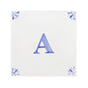 End of Line, Alphabet A Delft Tile, Blue