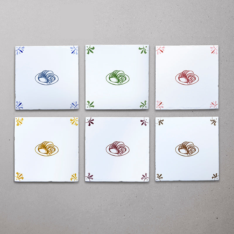 Croissant Delft Tile