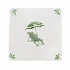 Sun Lounger and Parasol Delft Tile