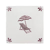 Sun Lounger and Parasol Delft Tile