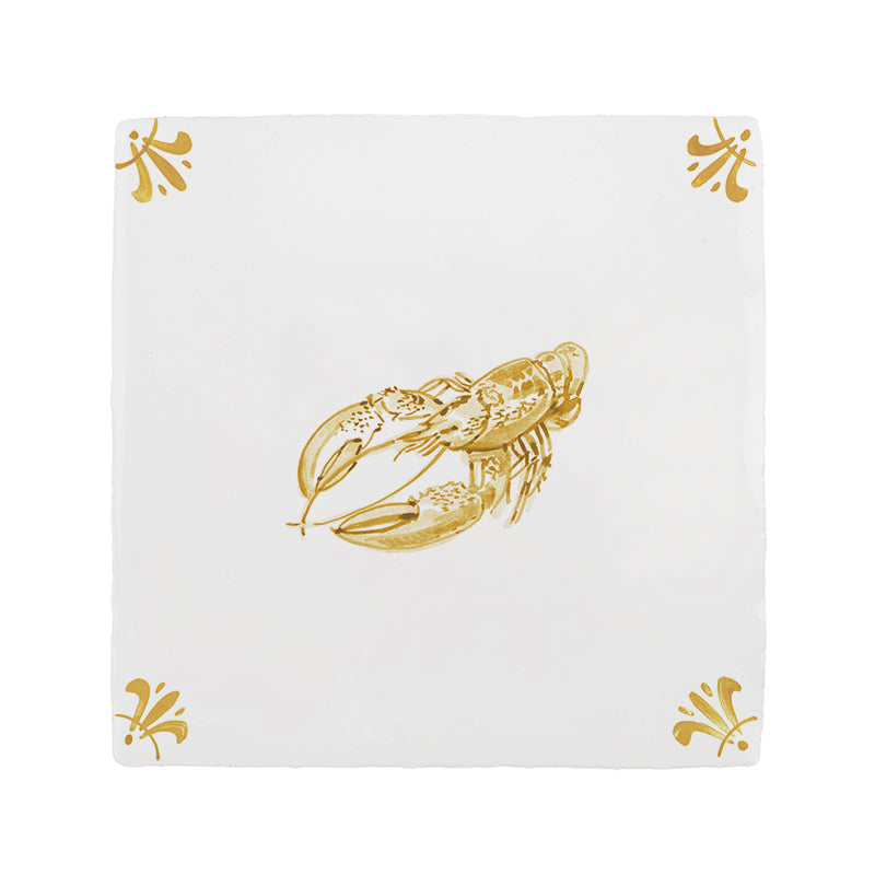 Lobster Delft Tile