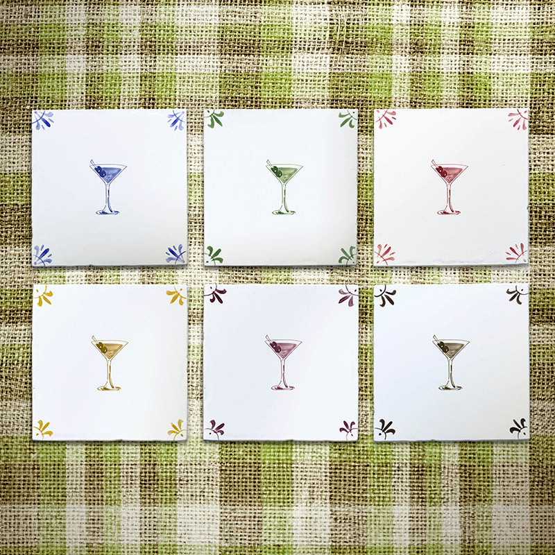 Extra Dirty Martini Delft Tile