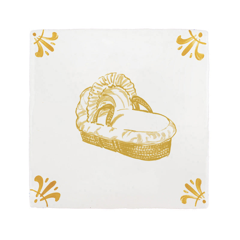 Moses Basket Delft Tile