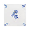 Peony Delft Tile, Gold Lustre