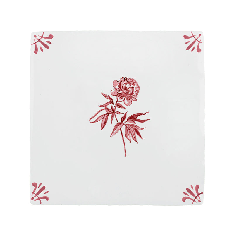 Peony Delft Tile