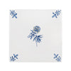 Peony Delft Tile, Gold Lustre