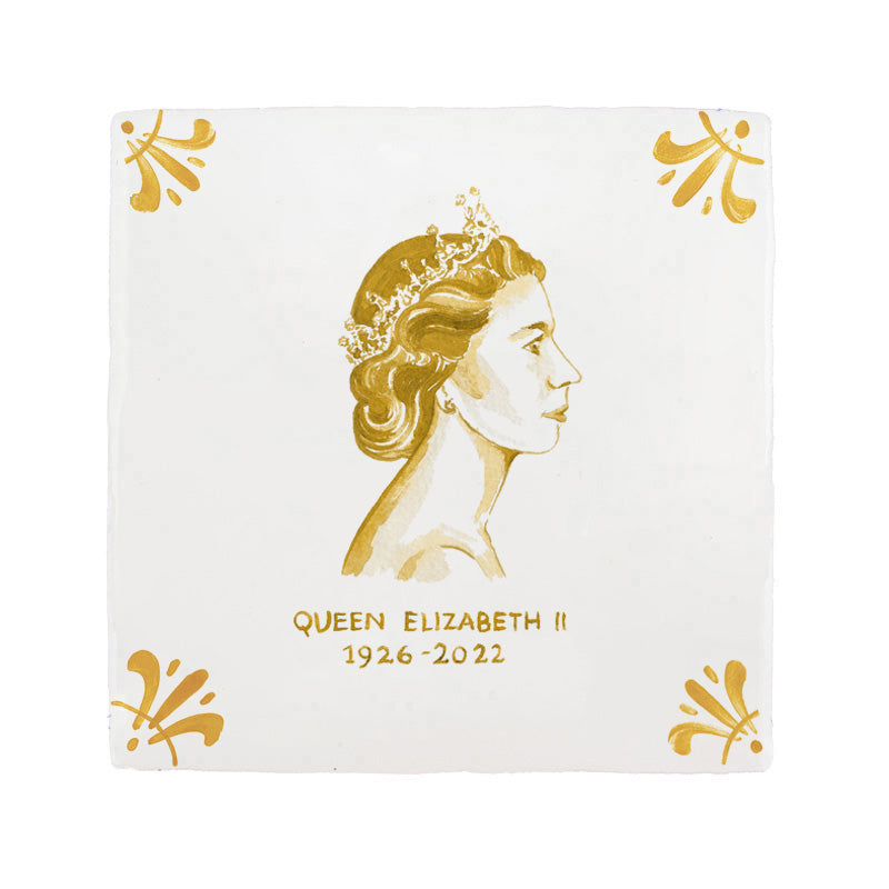 HRH Queen Elizabeth II Delft Tile