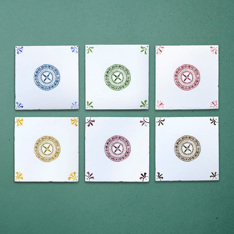 Roulette Wheel Delft Tile