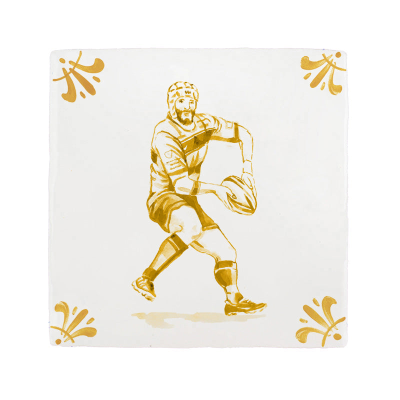 Rugby Player Delft Tile