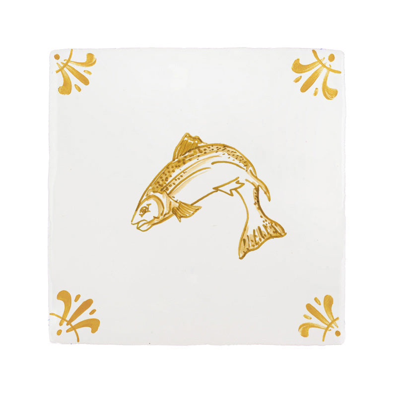 Beauly Salmon Delft Tile