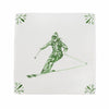 Skier Delft Tile