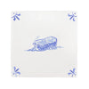 End of Line, Sponge Delft Tile, Blue